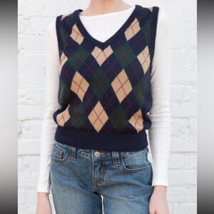 Brandy Melville Argyle Sweater Vest